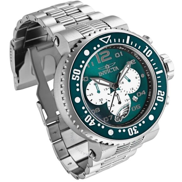 NEW Philadelphia Eagles NFL Chronograph Quartz Men's Silver Watch (IVXX119) - Picture 1 of 2
